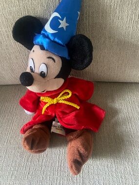 Disney Sorcerer Mickey Plush in Red Robe & Blue Star Hat